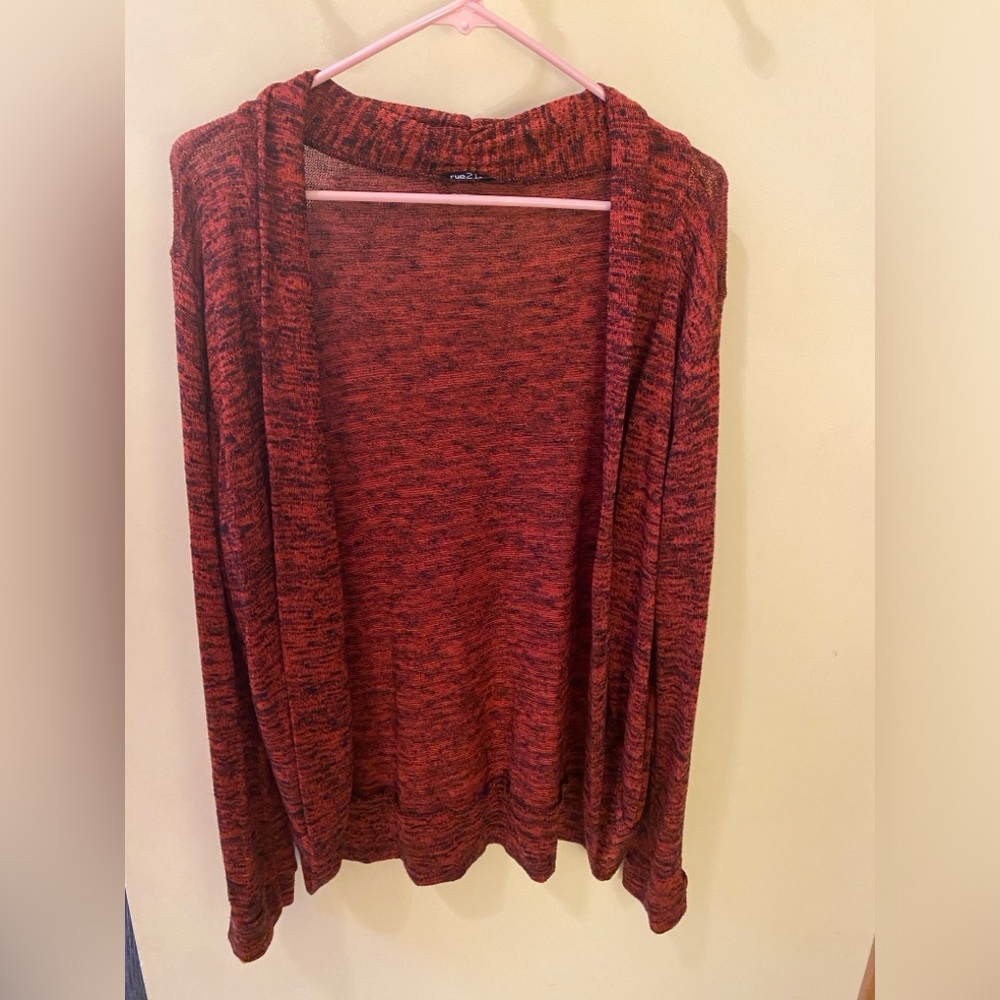 Orange and black sweater